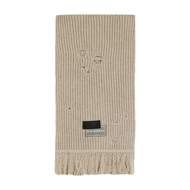 スカーフ Mm6 By Maison Margiela Textured Ribbed Wool Scarf With Mm6 By Maison Margiela Textured Ribbed Wool Scarf With