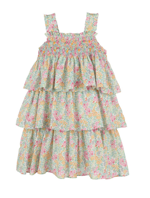 Luli & Me Smock Ruffles Dress Multi 3-6 Months 2
