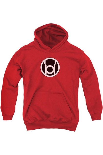 Gildan Green Lantern Youth Hoodie Red Large 2