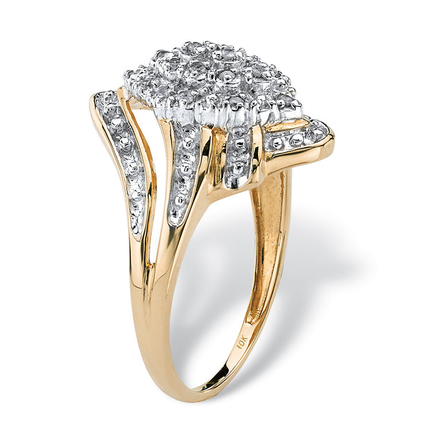 Palm Swirled Cluster Ring Silver US 10 3