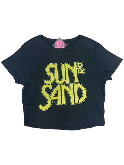 Girl Dangerous Sun & Sand Crop Top Blue Large 2