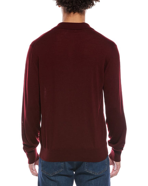 Eton Fine Knit Wool Polo Shirt Red XL 3