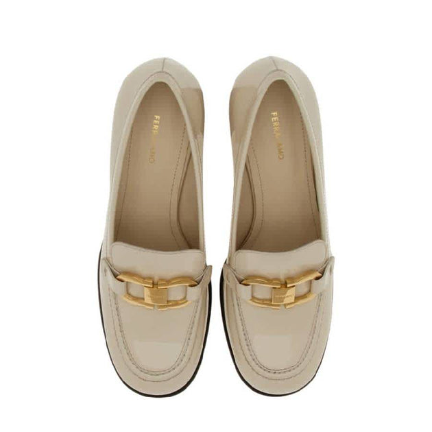 Salvatore Ferragamo Ferragamo Heeled Loafer White US 5 3