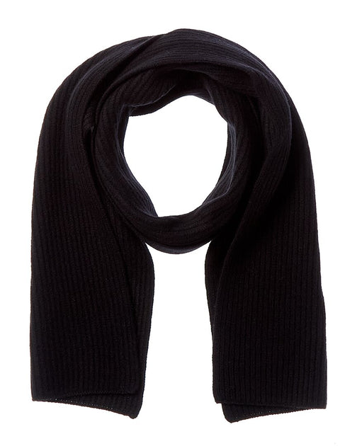 NAADAM Collection Ribbed Wool & Cashmere-Blend Scarf Black One Size 2