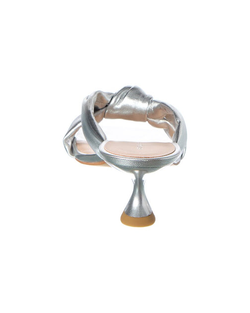 Stuart Weitzman Playa Knot Leather Sandal Beige US 6.5 4