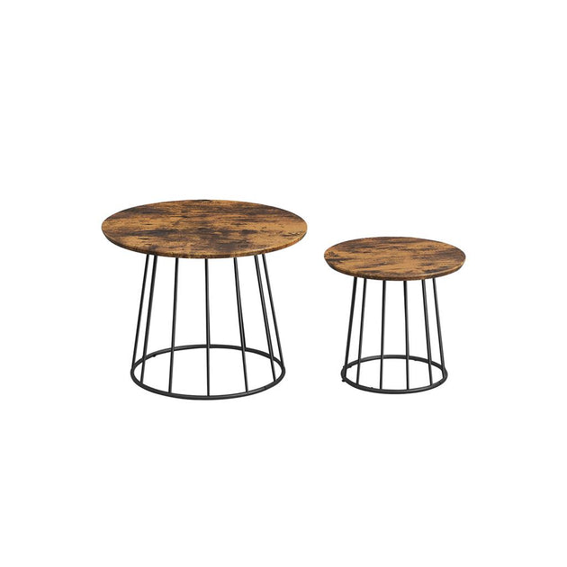 Hivvago Coffee Table Set Brown 2