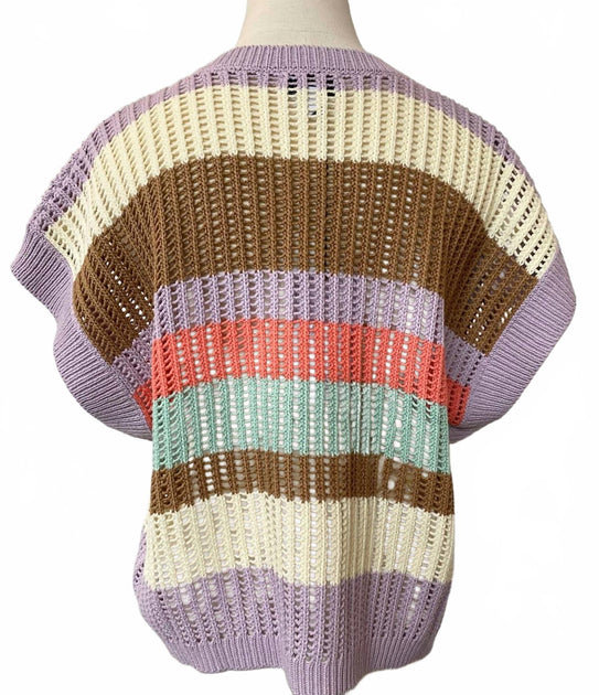 Urban Daizy Waverly Knit Top Purple Medium 4