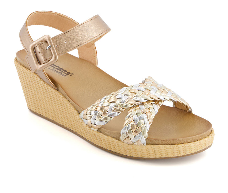 Andrea Wedge Sandals Gold US 7 3