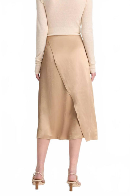 Vince Draped D-Ring Wrap Skirt Beige US 6 3