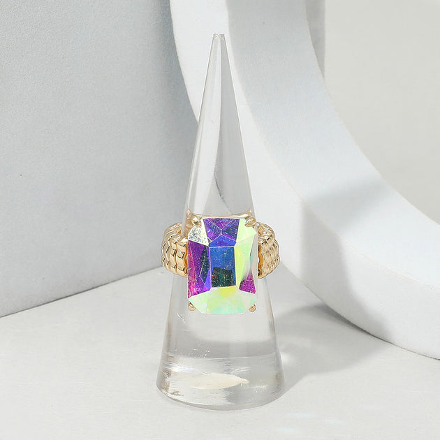 FASHNZFAB Stretch Ring Pink One Size 2