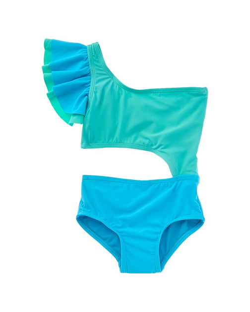 Beach Lingo Cutout Ruffle One-piece | ShopSimon