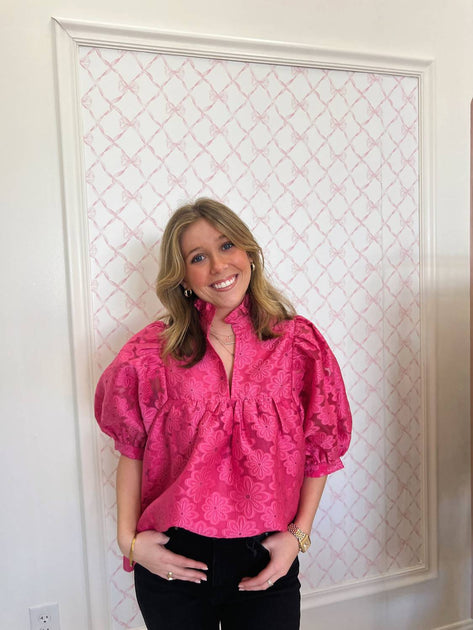 Jade Chelsea Floral Top In Pink | ShopSimon