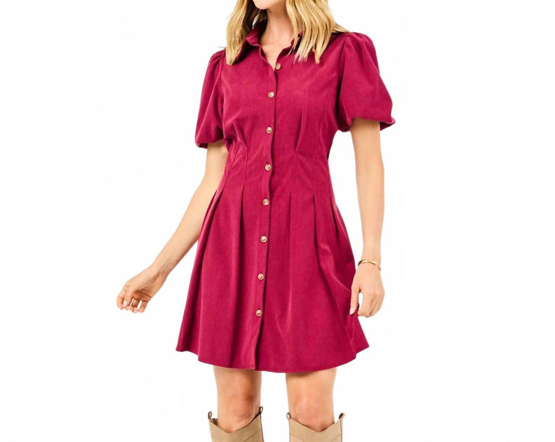 Michelle McDowell Rory Mini Dress Pink Large 3