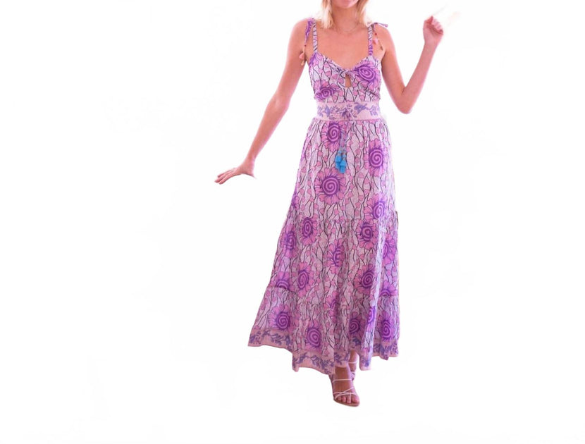 BELL Alexis Maxi Dress Pink Small 3