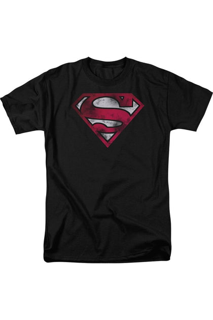 Gildan Superman War-Torn Shield T-Shirt Black Medium 2