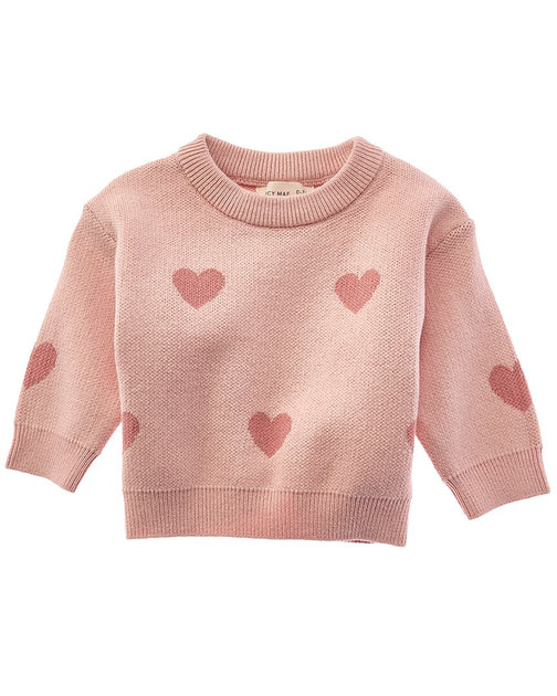 Quincy Mae Herz Strickpullover Pink 3-6 Monate 3