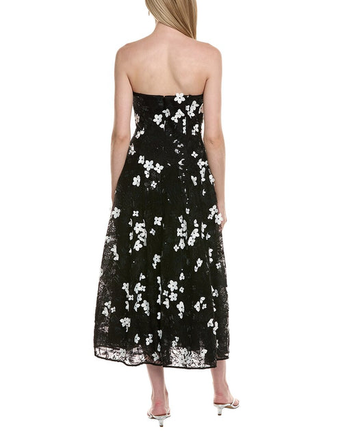 Robe Mi-longue Sans Manches Teri Jon Noir US 10 3