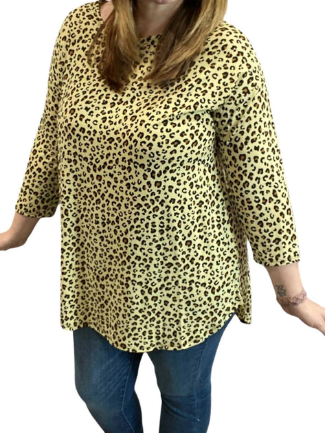 honeyme Leopard Tunic Top Gold XX-Large 2