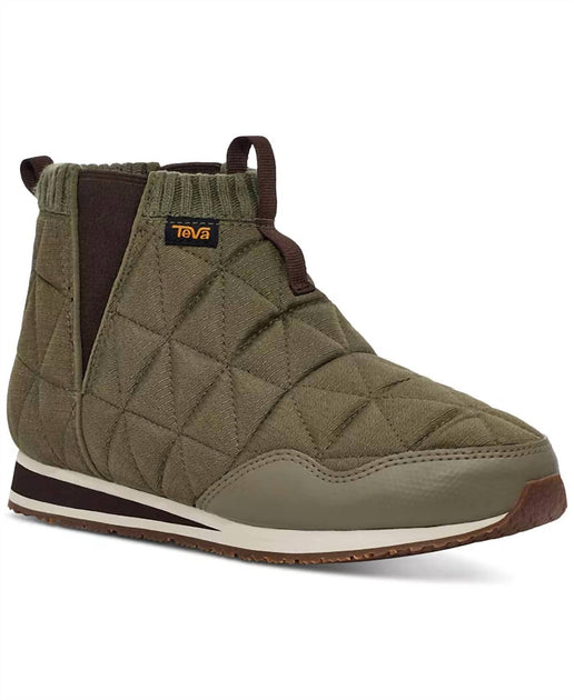 Teva Re Ember Mid Quilted Slip-On Ankle Booties Green US 10 3