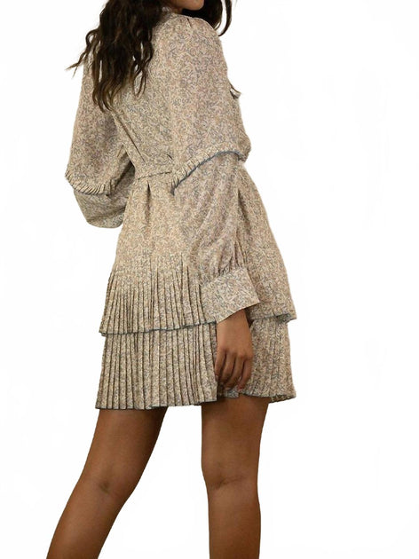 Mulla Eloise Mini Dress Beige Medium 3