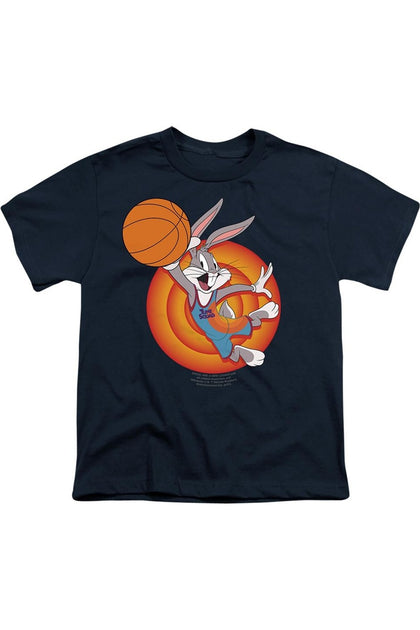 Gildan Space Jam 2 Bugs Slam Short Sleeve Youth Tee Blue Large 2