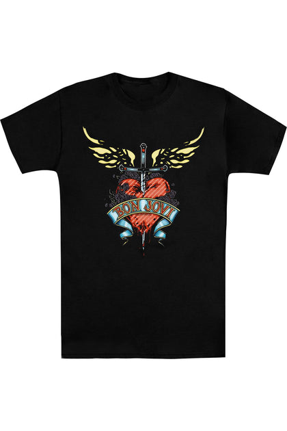 Gildan Bon Jovi Daggered T-Shirt Black 2