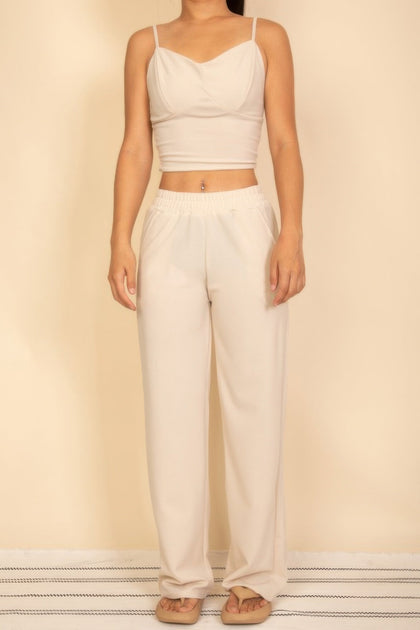 TRUEDAMES Two-Piece Pants Set White Large 2