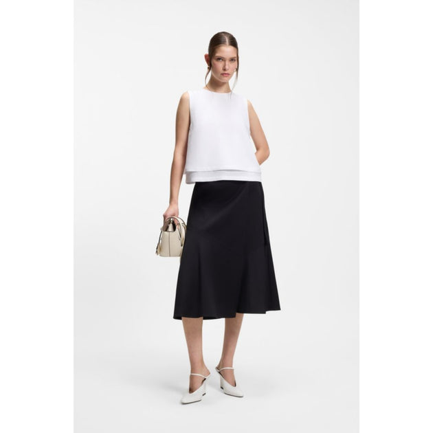 Boss Layered Top White US 8 3