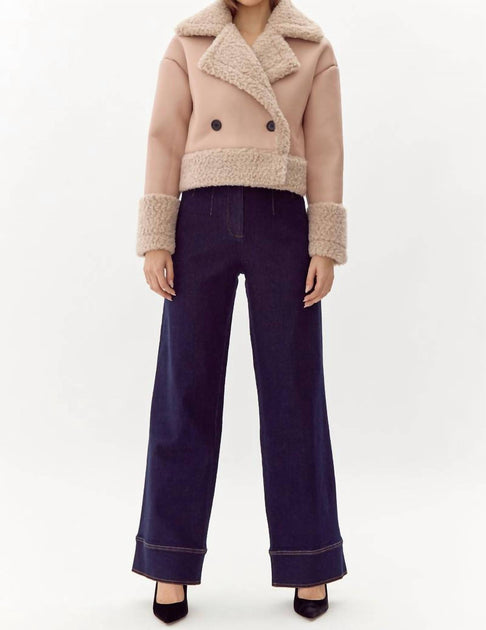 adelyn rae Devin Faux Shearling Jacket Pink XSmall 4