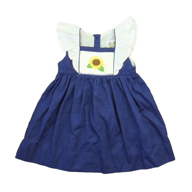 Southern Petites Mädchen Kleid Blau Weiß 2