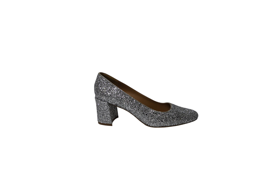 Mansur Gavriel Glittered Pumps Silver 36 2