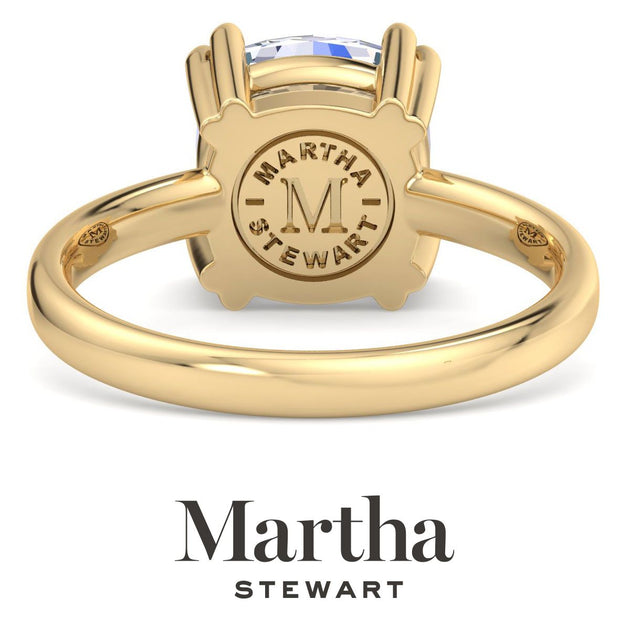 Martha Stewart Cushion Cut Lab Grown Diamond Solitaire Ring US 8.5 8