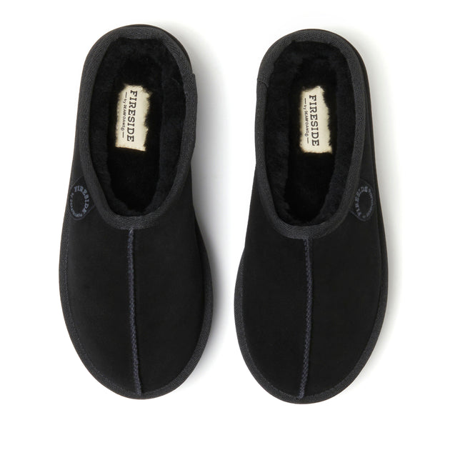 Dearfoams Queenstown Clog Slipper Black US 9 5
