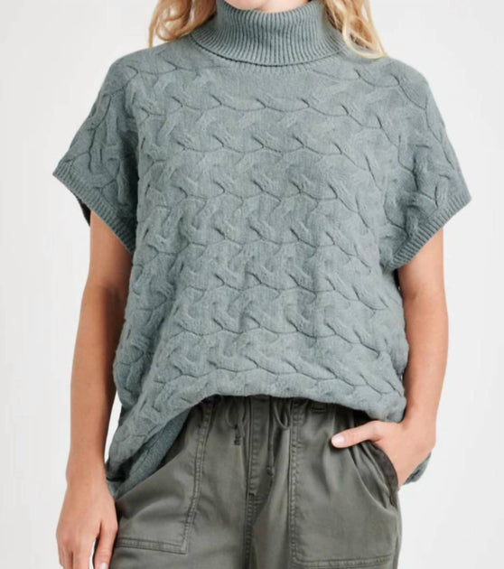 Splendid Liliana Turtleneck Sweater Green XSmall 2