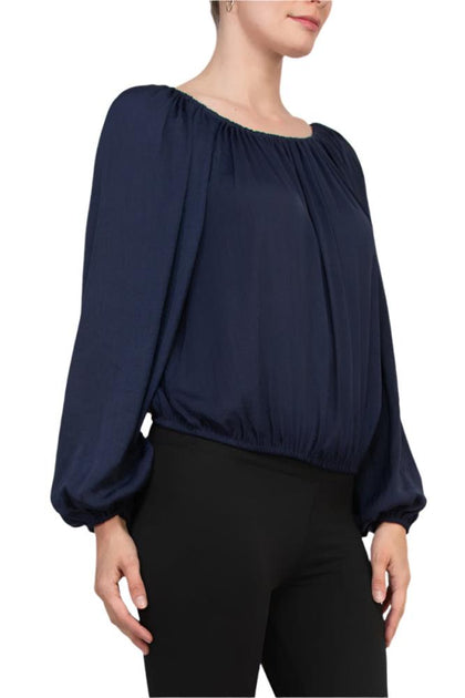 TRUEDAMES Tie Round Neckline Long Sleeves Blouse Pink Medium 3