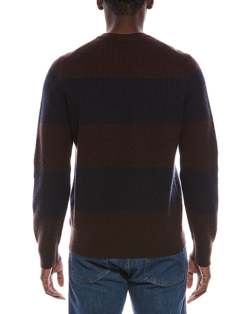 Vince Entspannter Wool & Cashmere-Blend 1/4-Zip Mock Neck Pullover Schwarz Medium 3