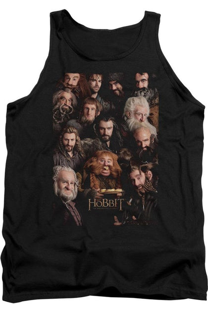 Gildan The Hobbit Dwarves Poster Tank Top Black Large 2