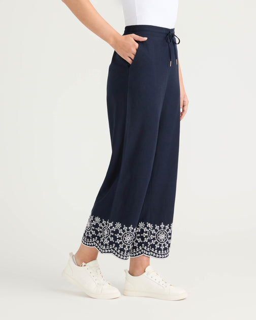 Ellen Tracy Cropped Pant White XLarge 4