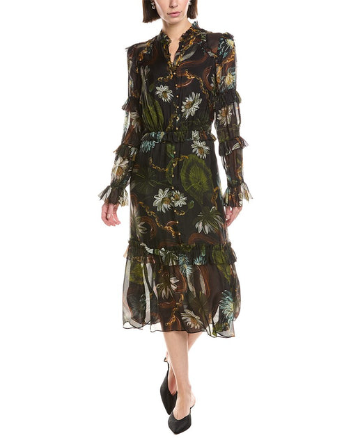 Marchesa Notte Printed Silk-blend A-line Dress | ShopSimon Marchesa Notte Printed Silk-blend A-line Dress | ShopSimon