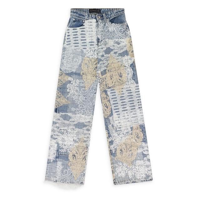 Who Decides War Grid Lace Straight-Fit Jeans Blue 24 2