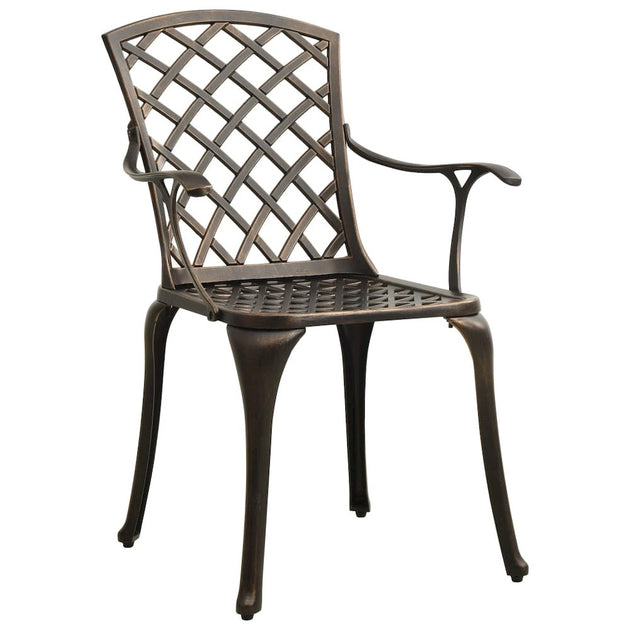 VidaXL 5591 Bistro Set Cast Aluminum Bronze 3