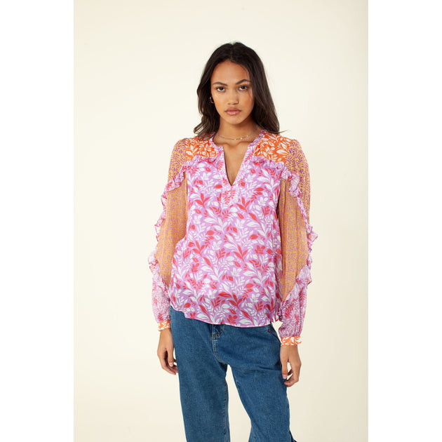 Hailey Bob Vana Silk Top Pink Small 2