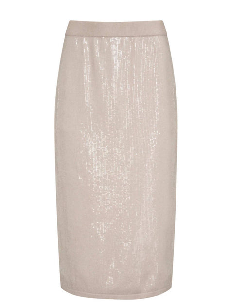 Sanctuary Sparkle Sequin Pencil Midi Skirt Silver XSmall 4