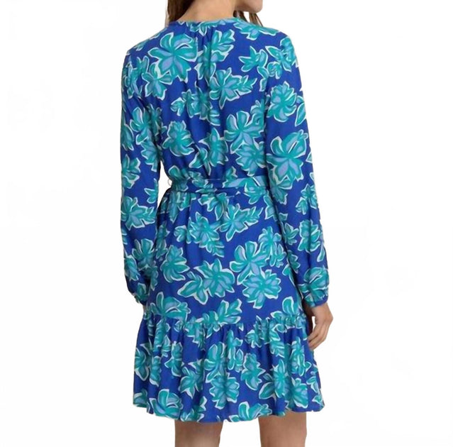Southern Tide Merritt Long Sleeve Dress Blue Medium 4