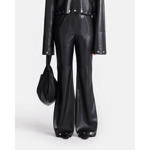 Nanushka Maylee Alt-Lederhose Schwarz XS 4