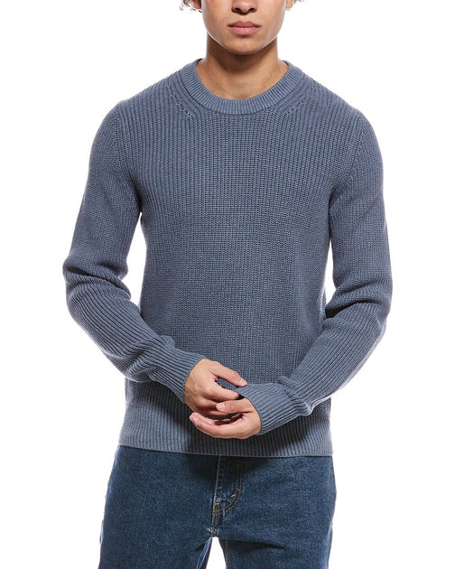  Vince Heirloom Shaker Crewneck Sweater Blue XLarge 2