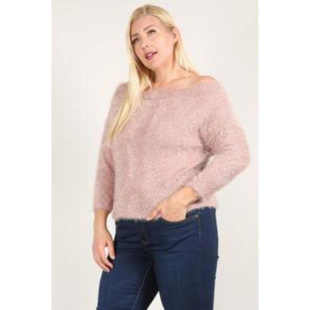 TRUEDAMES Textured Long Sleeve Top Beige 1X 4
