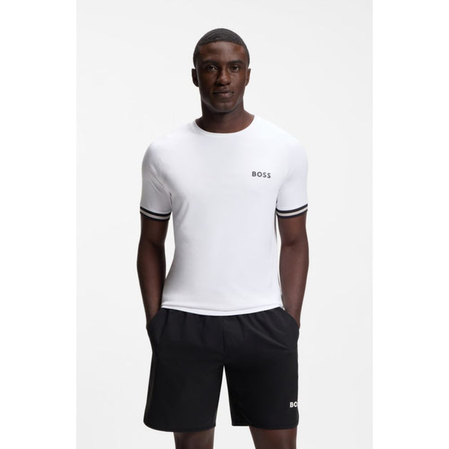 BOSS Active Slim-Fit T-Shirt White XLarge 4