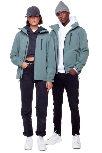 Alpine Carmacks Unisex Midweight Rain Shell Jacket Green Medium 2