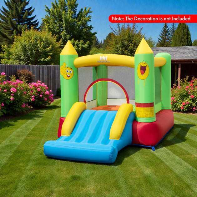 Hivvago Kids Inflatable Jump House with Slide Multicolor 3